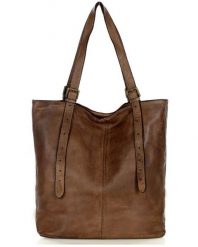 Shopperka brązowa MARCO MAZZINI v201c. Brązowe shopper bag damskie bez wzorów, ze skóry, bez dodatków. Za 569.05 zł.