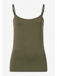 More & More Top w kolorze khaki rozmiar: 42. Brązowe topy damskie MORE & MORE, bez wzorów, bez kołnierzyka. Za 62.61 zł.