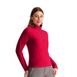 Top Z Polaru Damski Skylar. Czerwone topy sportowe damskie Trespass, l, bez wzorów, z materiału, bez ramiączek. Za 84.99 zł.