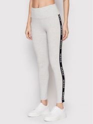 Guess Legginsy V2YB14 KABR0 Szary Slim Fit. Szare legginsy damskie Guess, xs, z aplikacjami, z bawełny. Za 129.99 zł.