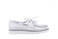 Mokasyny Bayla-099 00760 Biały SOV 71, Skóra naturalna - 36. Białe mokasyny damskie Bayla, z materiału. W wyprzedaży za 89.10 zł.