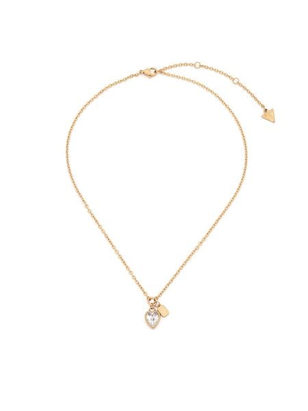 Guess Naszyjnik JUBN06 359JW Złoty. Żółte naszyjniki damskie Guess, ze stali. Za 299.99 zł.