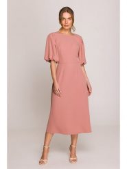 Stylove Sukienka w kolorze jasnoróżowym rozmiar: XL. Różowe sukienki damskie Stylove, xl, bez wzorów, bez kołnierzyka, bez ramiączek, maxi. Za 303.06 zł.