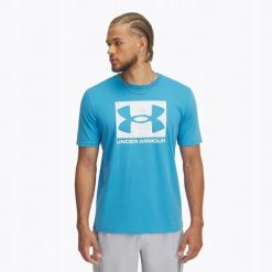 Męski T-Shirt Sportowy Under Armour Abc Camo Boxed Logo. Niebieskie t-shirty męskie Under Armour, m, bez wzorów, bez kołnierzyka. Za 94.28 zł.