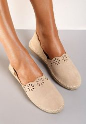 Beżowe Espadryle Mooch. Brązowe espadryle damskie Renee, z aplikacjami, bez obcasa, na płaskiej podeszwie. Za 64.99 zł.