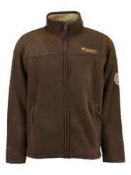 Geographical Norway Kurtka polarowa "Usine" w kolorze brązowym rozmiar: M. Brązowe kurtki męskie Geographical Norway, m, bez wzorów, z polaru, bez kaptura. Za 148.61 zł.