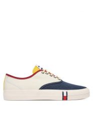 Tommy Hilfiger Tenisówki Archive Vulc Y2K EM0EM01728 Biały. Białe trampki i tenisówki męskie Tommy Hilfiger, bez wzorów, z materiału, bez zapięcia. Za 369.99 zł.