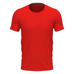 Wrzosowa Elastyczna Koszulka Unisex Dla Dorosłych. Czerwone t-shirty damskie Stedman, bez wzorów, bez kołnierzyka. Za 74.99 zł.