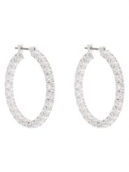 Swarovski Kolczyki Matrix 5647715 Srebrny. Szare kolczyki damskie Swarovski, metalowe. Za 499.99 zł.