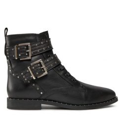 Botki Ted Baker. Czarne botki damskie Ted Baker, bez obcasa, na płaskiej podeszwie, bez zapięcia. Za 539.99 zł.