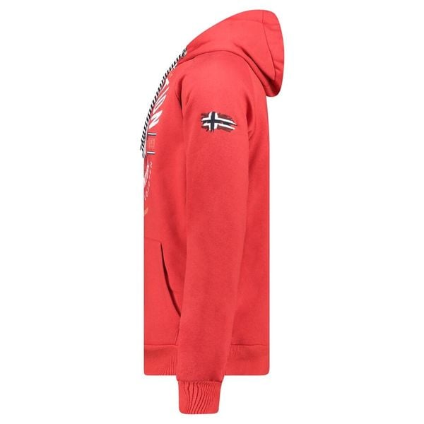 Bluza męska Geographical Norway GALDEMAR RED DB 100, czerwona. Czerwone bluzy z kapturem męskie Geographical Norway, m, z bawełny. Za 169.00 zł.