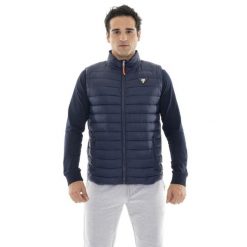 Bluza z pełny zamek błyskawiczny na co dzień. Niebieskie bluzy bez kaptura męskie LEONE 1947 APPAREL, z poliesteru. W wyprzedaży za 157.01 zł.