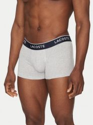 Lacoste Komplet 3 par bokserek 5H1300 Szary. Szare bokserki męskie Lacoste, bez wzorów, z bawełny. Za 179.99 zł.