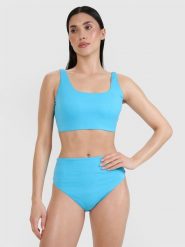 4F Góra od bikini damska - turkusowa M. Niebieskie bikini damskie 4f, bez wzorów. W wyprzedaży za 49.99 zł.