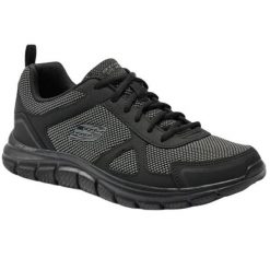 BUTY męskie SKECHERS TRACK BUCOLO 52630-BBK czarne lekkie sportowe 46. Czarne buty sportowe na co dzień męskie Skechers, bez zapięcia. Za 237.99 zł.