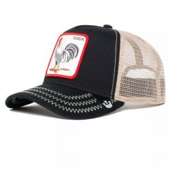 Czapka z daszkiem Goorin Bros. The Cock Black Trucker 101-0378-BLK. Czarne czapki męskie Goorin Bros, bez wzorów. Za 168.00 zł.