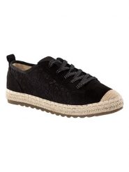 Foreverfolie Espadryle w kolorze czarnym rozmiar: 38. Czarne espadryle damskie Foreverfolie, bez wzorów, bez obcasa. Za 88.02 zł.