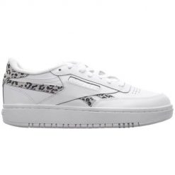 Buty do chodzenia damskie Reebok Club C Double Revenge. Białe buty sportowe na co dzień damskie Reebok, bez wzorów, z materiału, trekkingowe, Reebok Club. Za 275.00 zł.
