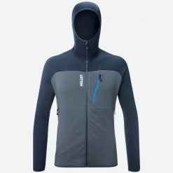 Bluza męska Millet Seneca Fleece Hoodie. Niebieskie bluzy z kapturem męskie Millet, l, z elastanu. Za 659.99 zł.
