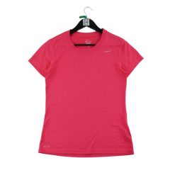 Second life - Nike damska koszulka z krótkim rękawem - Stan bardzo dobry. Czerwone bluzki sportowe damskie Nike, l, z materiału, bez kołnierzyka, bez ramiączek. Za 63.86 zł.