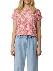 S.Oliver Koszulka w kolorze czerwonym rozmiar: 34. Czerwone bluzki damskie S.Oliver, s, bez wzorów, bez kołnierzyka, bez ramiączek. Za 43.99 zł.