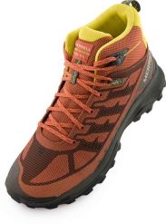Buty męskie Merrell Speed Eco Mid Waterproof Clay Orange. Brązowe buty trekkingowe męskie MERRELL, z gumy, bez zapięcia. Za 509.99 zł.