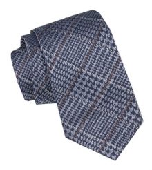 Krawat Męski - Alties - Niebieski, Kratka. Niebieskie krawaty i muchy męskie Alties, bez wzorów, z tkaniny, eleganckie. Za 49.00 zł.