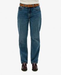 Superdry Jeansy Mid Rise Straight Leg z bawełny organicznej. Niebieskie jeansy męskie Superdry. Za 438.50 zł.