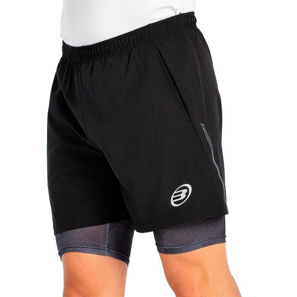 Bullpadel Short Manzan Negro XL. Czarne szorty męskie bullpadel, xl. Za 201.20 zł.