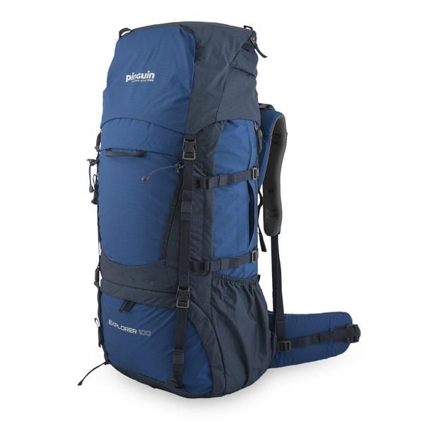 Plecak wyprawowy Pinguin Explorer 100. Niebieskie plecaki męskie PINGUIN, bez wzorów, z meshu. Za 1,013.95 zł.