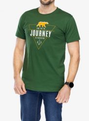 Koszulka z nadrukiem męska Helikon-Tex T-Shirt Journey to Perfection. Zielone t-shirty męskie HELIKON-TEX, m, bez wzorów, z bawełny, bez kołnierzyka. Za 87.99 zł.