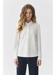 TATUUM Koszulka polo w kolorze kremowym rozmiar: M. Brązowe bluzki damskie Tatuum, m, bez wzorów, bez kołnierzyka, bez ramiączek. Za 193.70 zł.