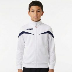 Męska Kurtka Biegowa Salvador Kluczowe Cechy Biało-Niebieska. Białe kurtki męskie Legea, m, bez wzorów, z materiału, sportowe, bez kaptura. Za 72.00 zł.