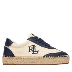 Espadryle LAUREN RALPH LAUREN. Białe espadryle damskie Lauren Ralph Lauren, bez wzorów, bez obcasa. Za 729.99 zł.