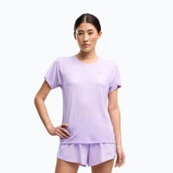 Koszulka do biegania damska PUMA Run Velocity Tee Poly. Fioletowe topy sportowe damskie Puma, s, bez wzorów, z materiału, bez ramiączek. Za 139.99 zł.