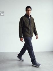 Bluza sherpa na zatrzaski z kontrastowymi detalami - khaki. Brązowe bluzy bez kaptura męskie Sinsay, l. Za 79.99 zł.