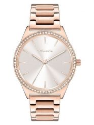 Tamaris Zegarek kwarcowy w kolorze srebrno-różowozłotym rozmiar: onesize. Czerwone, analogowe zegarki damskie Tamaris, ze stali. Za 173.99 zł.