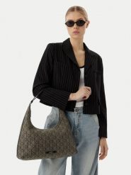 Calvin Klein Torebka Emblem Jacquard LV04F3635G Khaki. Brązowe torebki klasyczne damskie CALVIN KLEIN, bez wzorów, z materiału, bez dodatków. Za 569.99 zł.