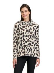 Betty Barclay Sweter w kolorze kremowo-czarnym rozmiar: 42. Brązowe golfy damskie Betty Barclay, ze splotem, bez kołnierzyka. Za 151.95 zł.