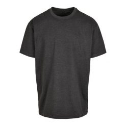 Męska Koszulka Heather Heavyweight Oversized T-shirt. Brązowe t-shirty męskie BUILD YOUR BRAND, m, bez wzorów, bez kołnierzyka. Za 78.99 zł.