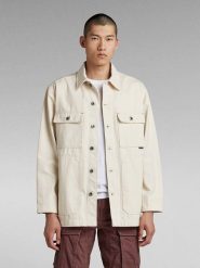 G-Star Kurtka koszulowa w kolorze kremowym rozmiar: XL. Brązowe kurtki męskie G-Star, xl, bez wzorów, z bawełny, retro, bez kaptura. Za 285.49 zł.