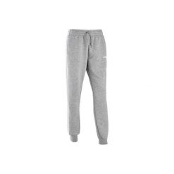 Spodnie slim Gym & Pilates 3S damskie. Szare spodnie materiałowe damskie Adidas, bez wzorów, z bawełny. Za 199.99 zł.