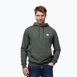 Bluza męska Pitbull Nugget Small Logo Hooded. Zielone bluzy z kapturem męskie PITBULL, l, z bawełny. Za 219.99 zł.
