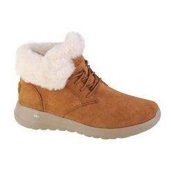 Buty zimowe damskie, Skechers On-The-Go Joy Lush. Brązowe obuwie trekkingowe damskie Skechers, na zimę. Za 199.99 zł.