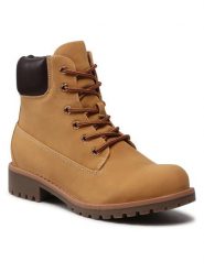 Jenny Fairy Trapery WS722-28H Brązowy. Brązowe trapery damskie Jenny Fairy, ze skóry, bez obcasa. Za 149.99 zł.