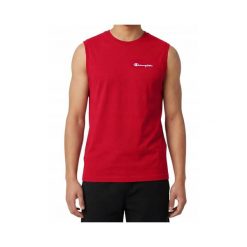 Koszulka Męska Champion Bez Rękawów Sportowa Bawełna. Czerwone t-shirty sportowe męskie CHAMPION, m, z bawełny, bez ramiączek. Za 129.00 zł.
