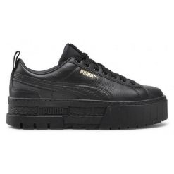 Buty Puma Mayze Classic W 384209-02 czarne. Czarne buty sportowe na co dzień damskie bez wzorów, z materiału. Za 575.29 zł.