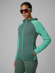 4F Bluza trekkingowa slim z kapturem damska - czerwona M. Czerwone bluzy z kapturem damskie 4f, m. Za 249.99 zł.