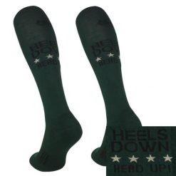 Skarpetki jeździeckie Heels Down zielone. Zielone skarpetki damskie COMODO, bez wzorów, z bawełny. Za 29.99 zł.