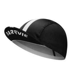 Czapka rowerowa wentylowana - czarno-biała. Białe czapki męskie DAREVIE, bez wzorów, z materiału. Za 84.99 zł.